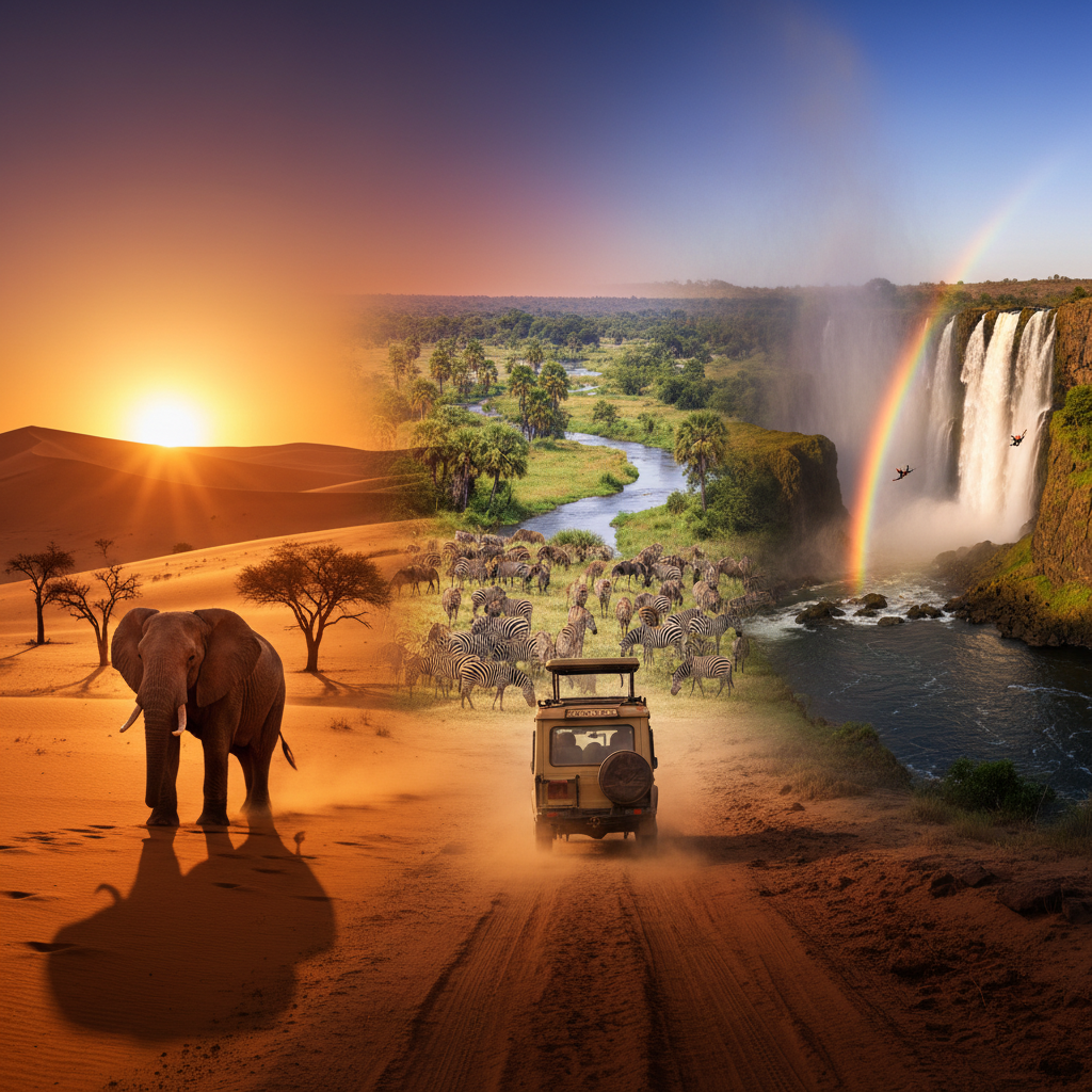 Circuit namibie botswana zimbabwe : explorer l’Afrique australe en trois étapes