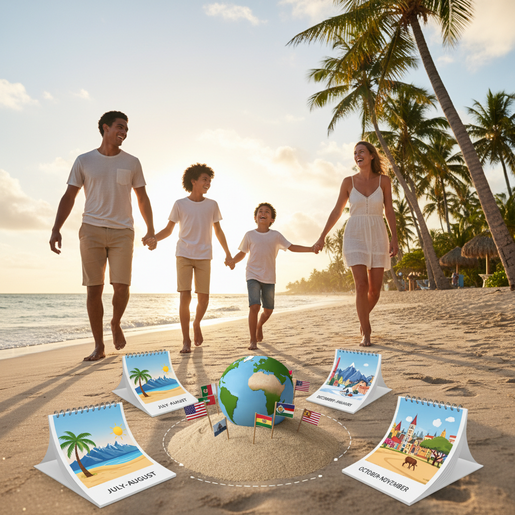 Vacances famille : les meilleures périodes pour partir selon la destination
